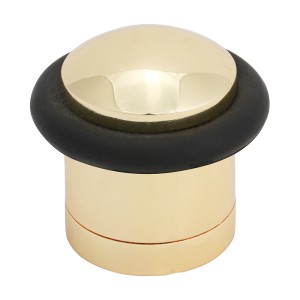 Timco Cylinder Door Stop - Polished Brass