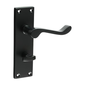 Timco Victorian Scroll Bathroom Handles - Matt Black