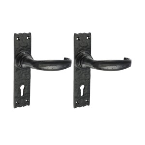Timco Narrow Style Lever Lock Handles - Antique Black