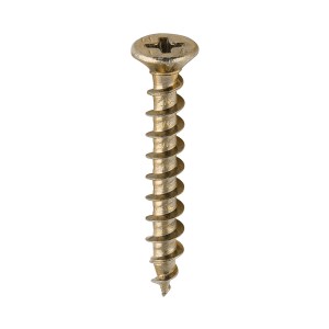 Timco Window Fabrication Screws Countersunk Single Thread Phillips - Yellow