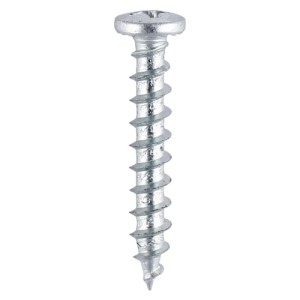 Timco Window Fabrication Screws Shallow Pan with Serrations Phillips - Zinc
