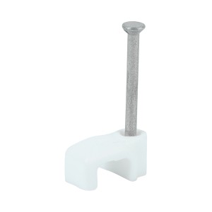 Timco Flat Cable Clips To Fit 1mm - White