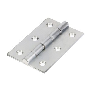 Timco Double Steel Washered Butt Hinge - Solid Brass - Satin Chrome