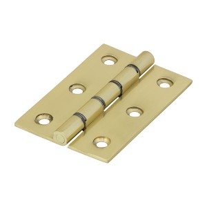 Timco Double Steel Washered Butt Hinge - Solid Brass - Polished Brass