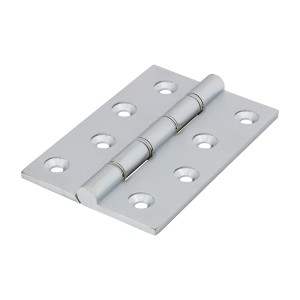 Timco Double Stainless Steel Washered Butt Hinge - Solid Brass - Satin Chrome