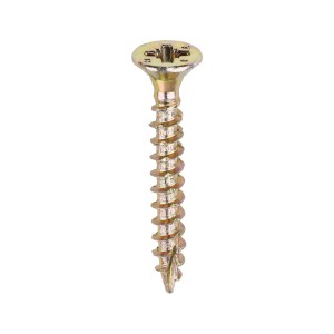 Timco Velocity Premium 4mm Multi-Use Screws Double Countersunk Pozi - Yellow