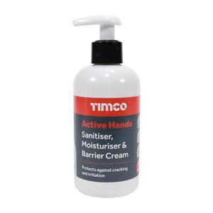 Timco Active Hands Sanitiser, Moisturiser & Barrier Cream 250ml