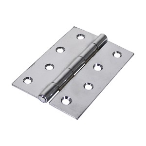 Timco Plain Butt Hinge - Fixed Pin (1838) - Polished Chrome