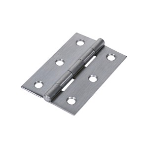 Timco Plain Butt Hinge - Fixed Pin (1838) - Satin Chrome