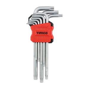 Timco Long Arm TX Drive Key Set 9 pc