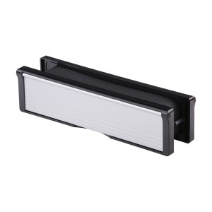 Timco Intumescent Letterbox - Satin Anodised Aluminium - Black Frame