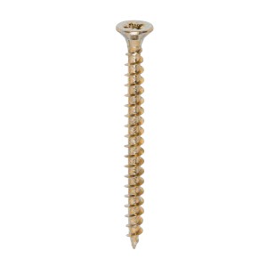 Timco Solo Chipboard & Woodscrews 5mm Double Countersunk Pozi - Yellow