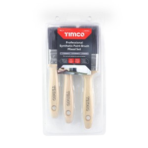 Timco Professional Synthetic Paint Brush Mixed Set 3 pc