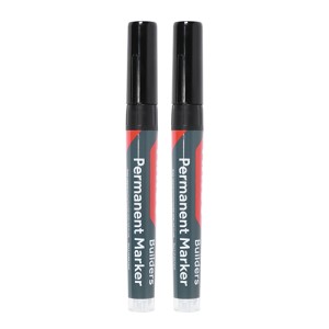 Timco Builders Permanent Markers - Fine Tip - Black