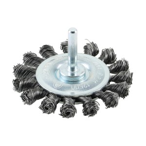 Timco Drill Wheel Brush 75mm - Twisted Knot Steel Wire
