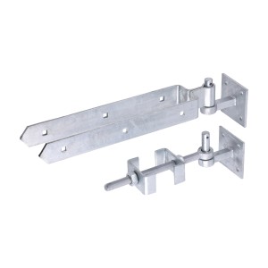 Timco Adjustable Hinge Set With Hook On Plate - Hot Dipped Galvanised