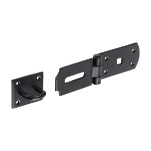 Timco Secure Bolt On Hasp & Staple - Heavy Duty - Black