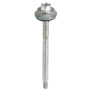 Timco Metal Construction Composite Panel Self Drilling Screws EPDM Washer Hex - Silver Organic