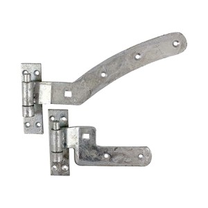 Timco Pair of Curved Rail Hinge Set - Left Hand - Hot Dipped Galvanised