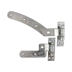 Timco Pair of Curved Rail Hinge Set - Right Hand - Hot Dipped Galvanised