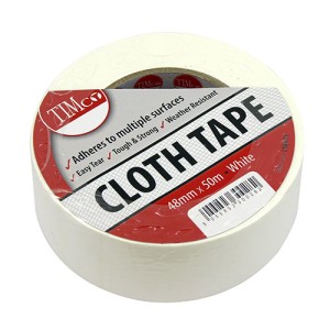 Timco Cloth Tape 50m x 48mm - White