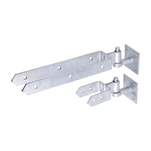 Timco Double Strap Hinge Set with Hook on Plate - Hot Dipped Galvanised