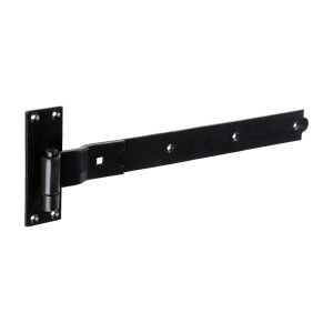 Timco Pair of Cranked Band & Hook On Plates - Black