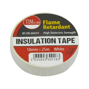Timco PVC Insulation Tape 25 x 18mm - White