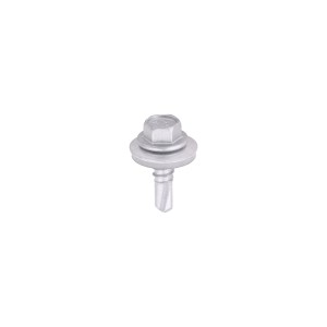Timco Metal Construction Light Section Self Drilling Screws EPDM Washer Hex - Silver Organic