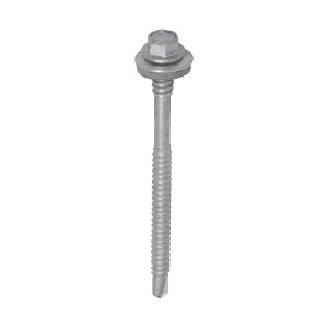 Timco Metal Construction Composite Panel Self Drilling Screws EPDM Washer Hex - Silver Organic