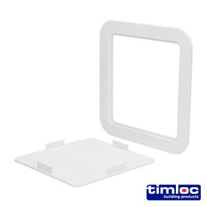 Timco Timloc Access Panel - Plastic - Clip Fit - White