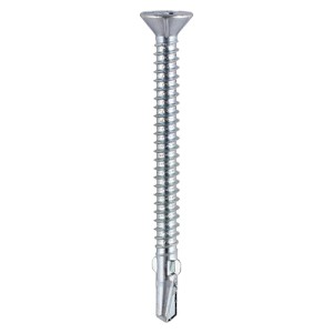 Timco Metal Construction Timber to Light Section Self Drilling Screws Countersunk, Wing-Tip - Zinc