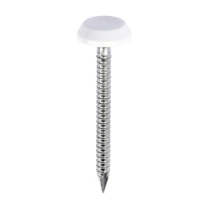 Timco Polymer Headed Nails A4 Stainless Steel 100 Pack - White