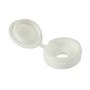 Timco Hinged Screw Caps - White