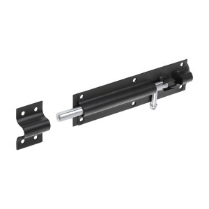 Timco Straight Tower Bolt - Black
