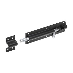 Timco Straight Tower Bolt - Black