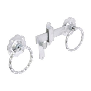 Timco Ring Gate Latch - Twisted - Hot Dipped Galvanised