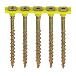 Timco Collated Flooring Screws Countersunk Square 4.2 x 55mm - Yellow