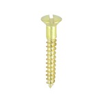 Timco Solid Brass Timber Screws SLOT - Raised Countersunk
