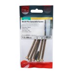 Timco Concrete Screws Flat Countersunk Torx - Yellow