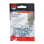 Timco Twin-Thread Woodscrews Double Countersunk Pozi - Zinc