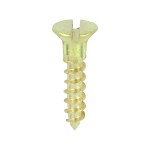Timco Solid Brass Timber Screws SLOT - Countersunk