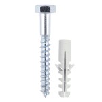 Timco Coach Screws & Nylon Plugs - Zinc