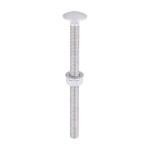 Timco Carriage Bolts Hex Nuts & Form A Washers - Dome - Silver
