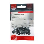Timco Mirror Screws - Zinc - Chrome Dome
