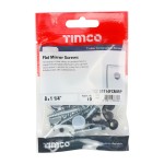 Timco Mirror Screws - Zinc - Chrome Flat