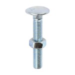 Timco Carriage Bolts & Hex Nuts M8 - Zinc