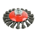 Timco Angle Grinder Bevel Brush 100mm - Twisted Knot Steel Wire
