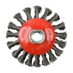 Timco Angle Grinder Bevel Brush 100mm - Twisted Knot Steel Wire