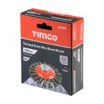Timco Angle Grinder Bevel Brush 100mm - Twisted Knot Steel Wire